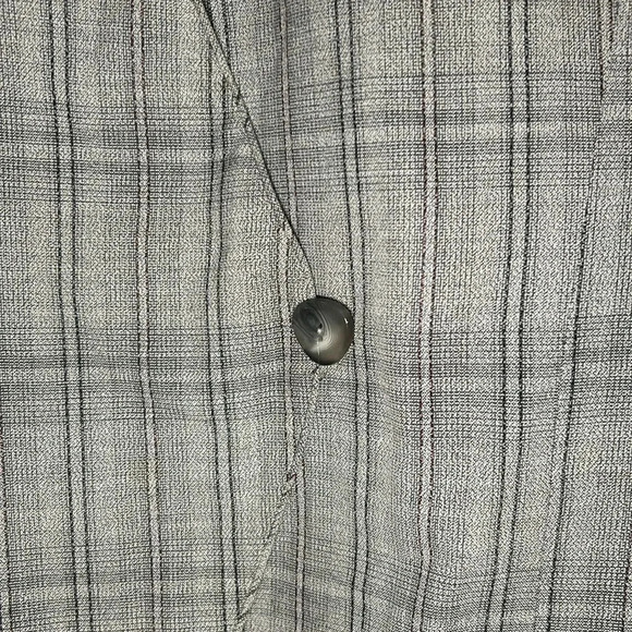 *Vintage* Jordache Plaid Blazer, Sz 7/8, Gray, Cropped Lined Jacket - Picture 3 of 8